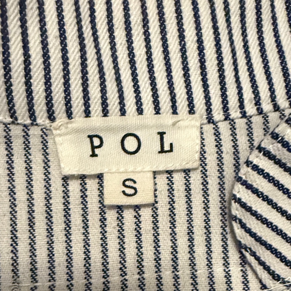 Pol Women’s Patchwork Oversized Cropped Striped T… - image 2